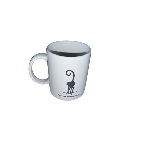 Hemingway Home Key West Tall Black Cat Coffee Mug Cup White Tourist Souvenir - Picture 3 of 6